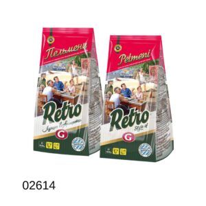 Пельмени "RETRO - Pelmeni 1000g" из свинины и говядины, продукт глубокой заморзки