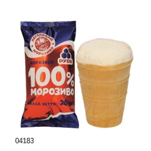 Мороженое со вкусом ванили в вафельном стаканчике
