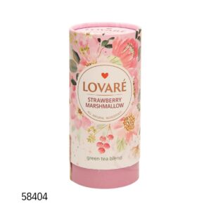 Lovare-Strawberry marshmallow, зеленый чай со вкусом клубники, рассыпной