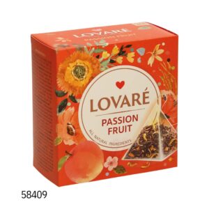 Lovare Passion fruit - черный чай с фруктами в пирамидках