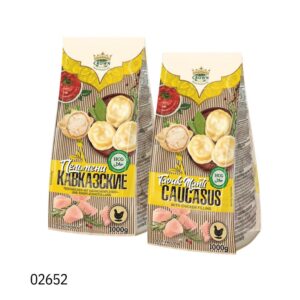 Пельмени с начинкой из курицы и говядины, продукт глубокой заморoзки
