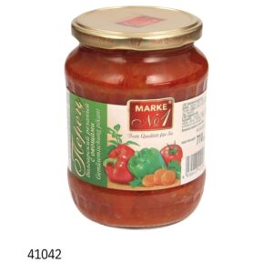 Болгарский перец резанный с овощами, острый