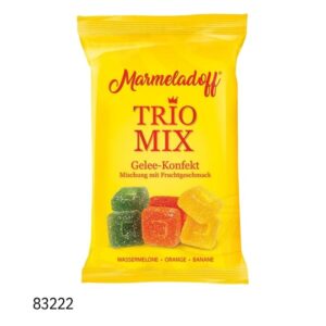 "TRIO MIX" Мармелад желейный с фруктовым вкусом (банан, арбуз, апельсин)